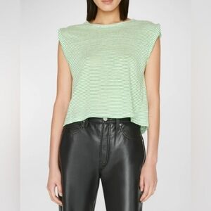 FRAME Women's Rolled Muscle Shirt Bright Peridot NWOT Size X-Large